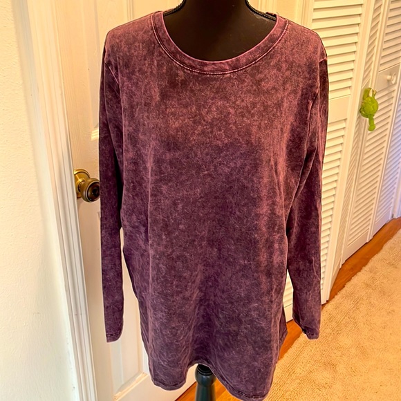 zenana outfitters 2X purple stonewash shirt - Picture 1 of 6